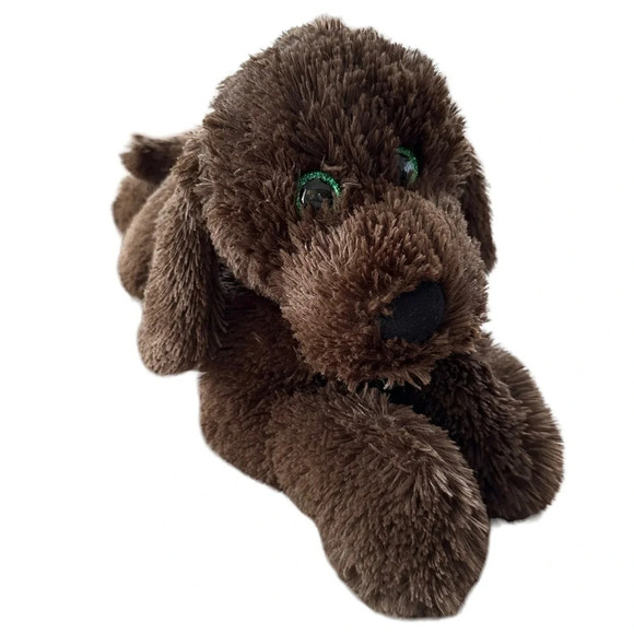 Walmart Spark Create Imagine Large Brown Plush dog Green eyes Lab Stuffed Animal - Picture 1 of 9